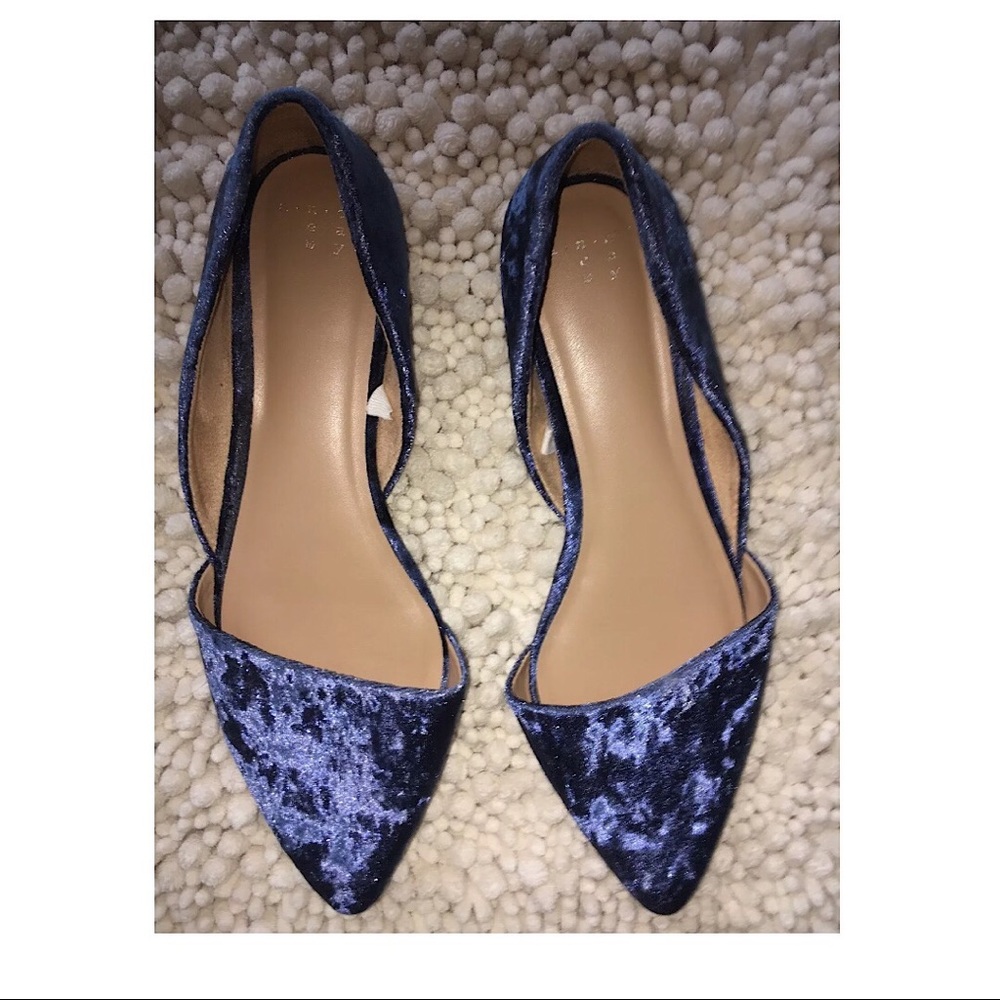 Blue Suede Flats 8.5